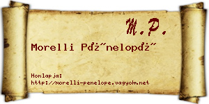 Morelli Pénelopé névjegykártya